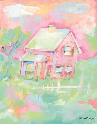 Framed Sherbet Cottage Print