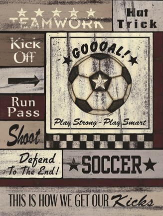 Framed Soccer Goal Print
