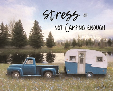 Framed Camping Stress I Print