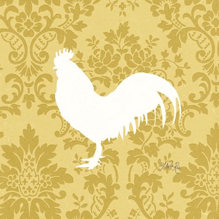 Framed Rooster Silhouette Print