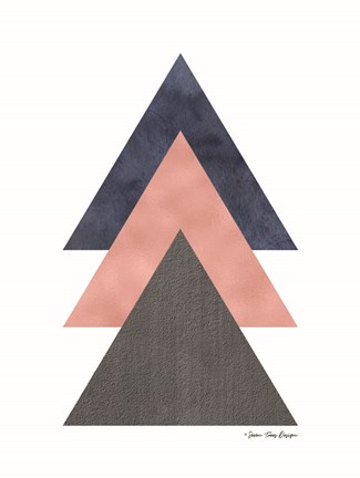 Framed Triangles I Print