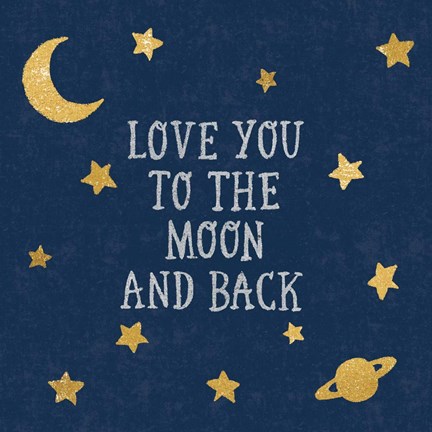 Framed Love You To The Moon and Back Print