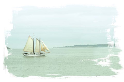 Framed Sailing on the Bay Print