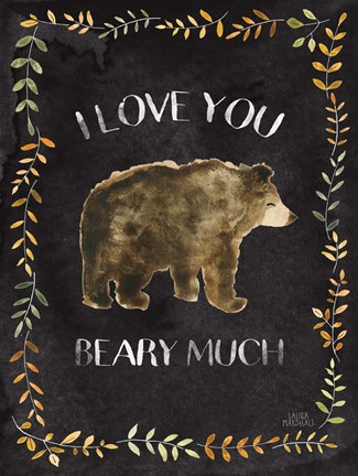 Framed Woodland Whimsy VII Black Print