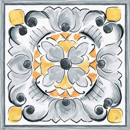 Framed Morning Bloom VII Gray Print