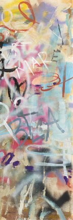 Framed Graffiti Love Panel II Print