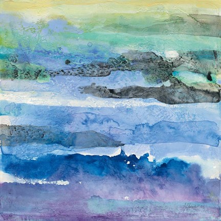 Framed Abstract Layers I Print