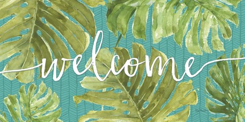Framed Mixed Greens Welcome Print