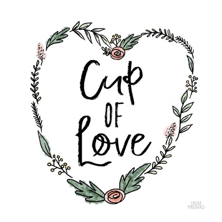 Framed Cup of Love Print
