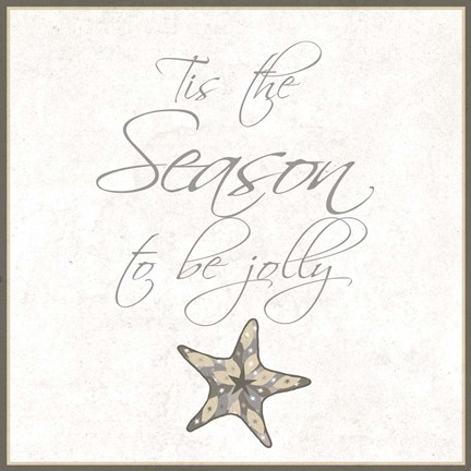 Framed Silver Coast Christmas Square IV Print