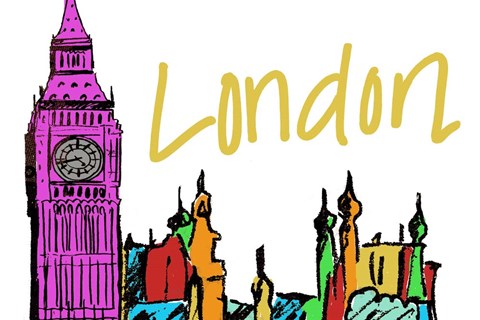 Framed Vibrant London Print