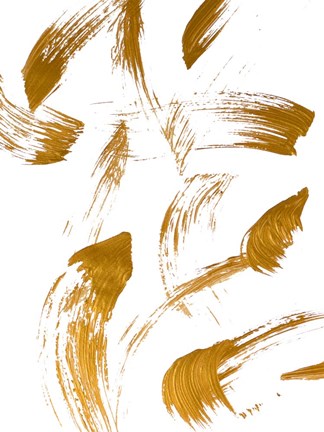 Framed Copper Strokes I Print