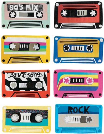 Framed Retro Mix Tapes Print