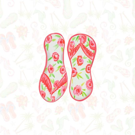 Framed Summer Sandals II Print