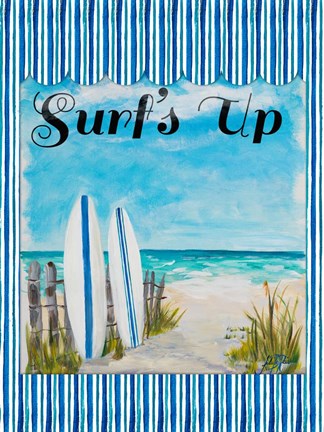 Framed Surf&#39;s Up Print
