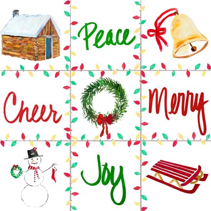 Framed Happy Holiday Square Print