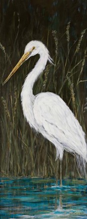Framed White Egret Print
