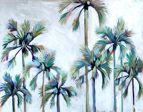 Framed Palms after Sunset Print