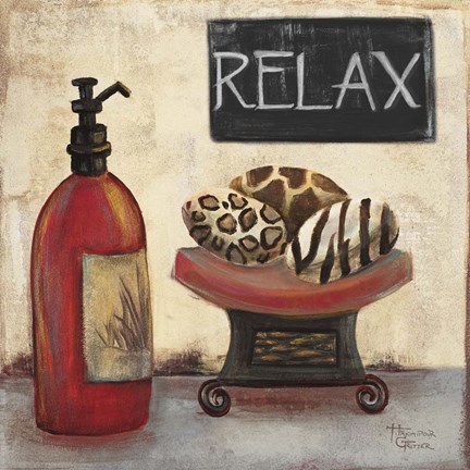 Framed Red Jungle Spa II Print