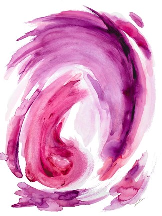 Framed Pink Swirl I Print
