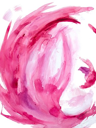 Framed Pink Swirl II Print