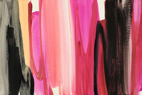 Framed Linear Rainbow I Print