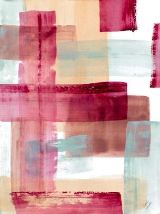 Framed Rose and Peach I Print