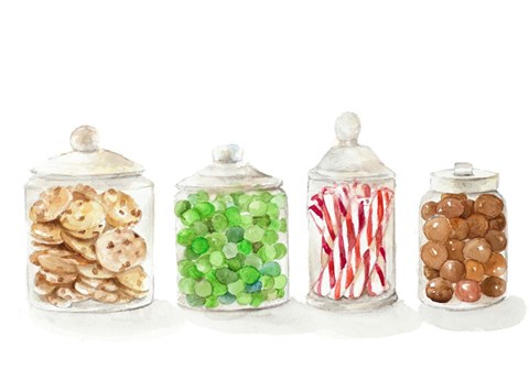 Framed Holiday Candy I Print