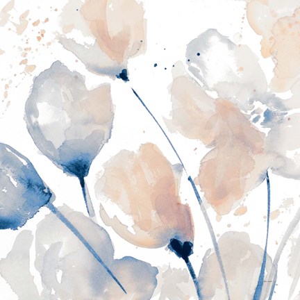 Framed Neutral Flower II Print