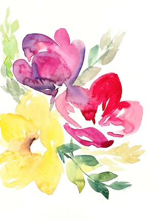 Framed Spring Rhapsody FLorals I Print