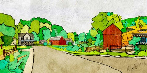 Framed Sunny Side of Town Print