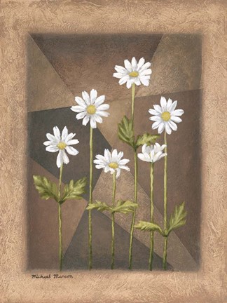 Framed White Daisies Print
