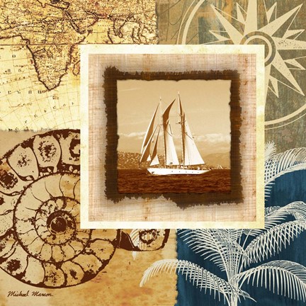 Framed Sailing the Seas I Print