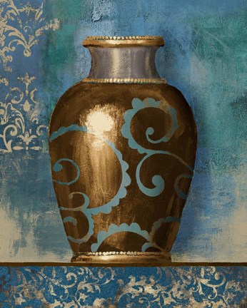 Framed Indie Vessel on Blue I Print