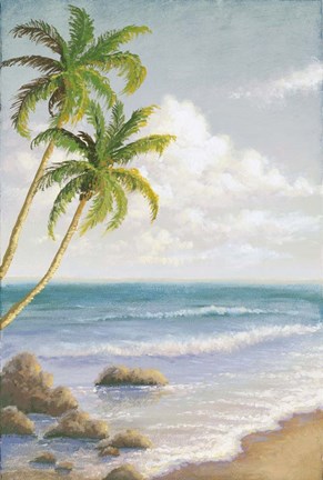 Framed Atlantic Seaside I Print