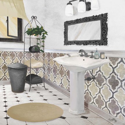 Framed Sundance Neutral Bath II Print