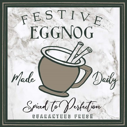 Framed Taupe Christmas Sign II Print