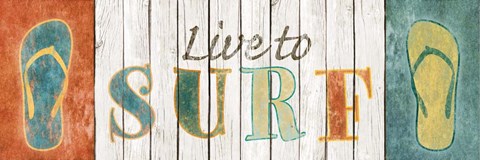 Framed Live to Surf Print