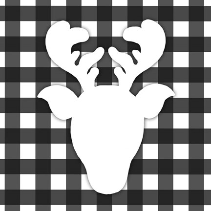 Framed Christmas Gingham II Print