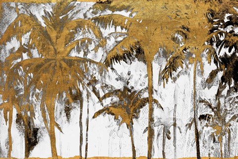 Framed Luxe Palms I Print