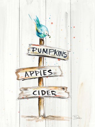 Framed Sign of Fall Print