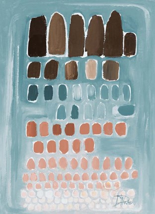 Framed Teal Degrade Print