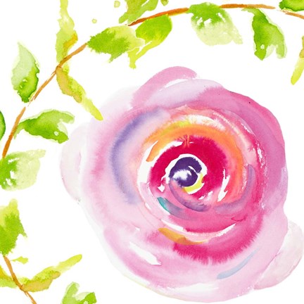 Framed Delicate Rose I Print