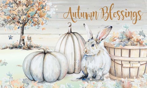 Framed Autumn Blessings Scene Print