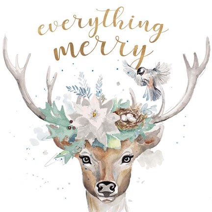 Framed Everything Merry Print