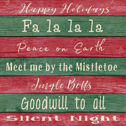 Framed Holiday Chants I Print