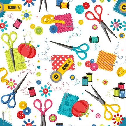 Framed Sew Excited Nifty Notions Print
