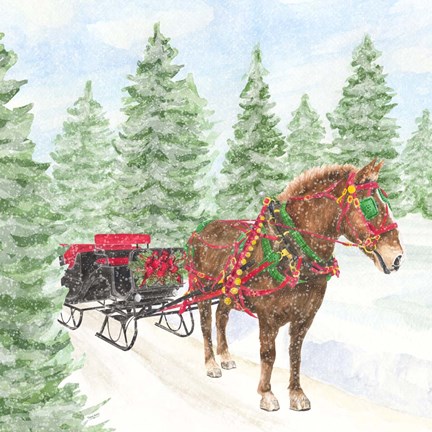 Framed Sleigh Bells Ring III Sleigh Ride Print
