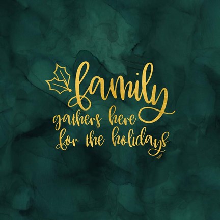 Framed All that Glitters for Christmas III-Family Gathers Print