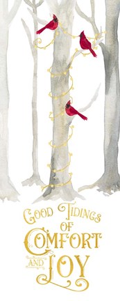 Framed Christmas Forest panel III-Comfort and Joy Print